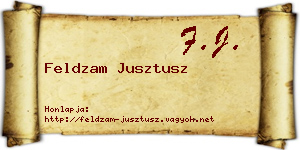 Feldzam Jusztusz névjegykártya